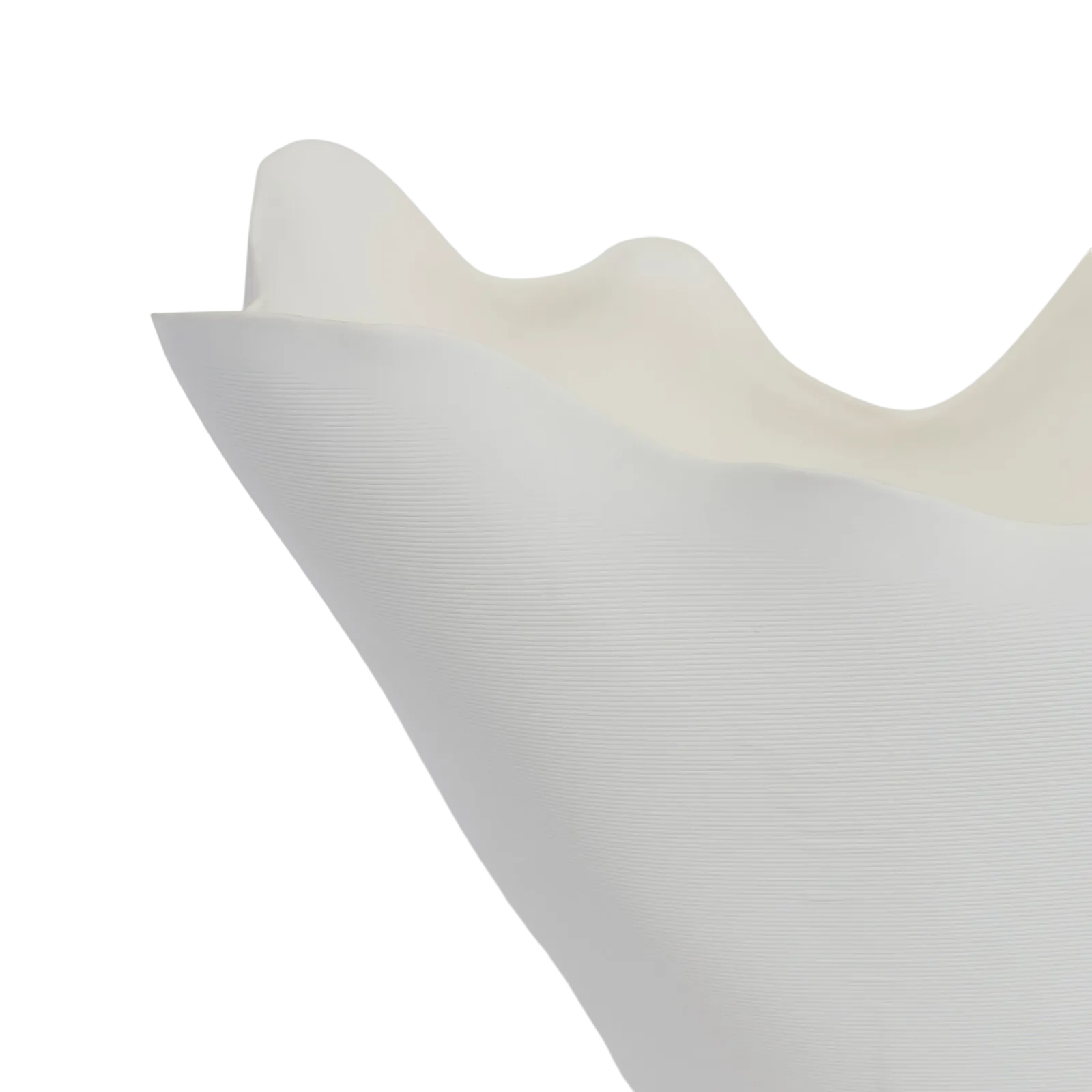 DUNE White Bowl 43cm – side angle view | One Six Eight London