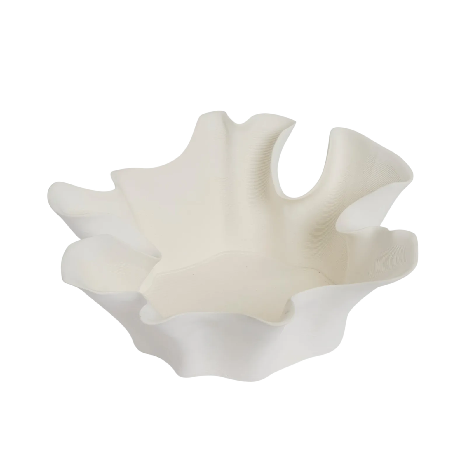 TESSA White Bowl 36cm – side angle view | One Six Eight London