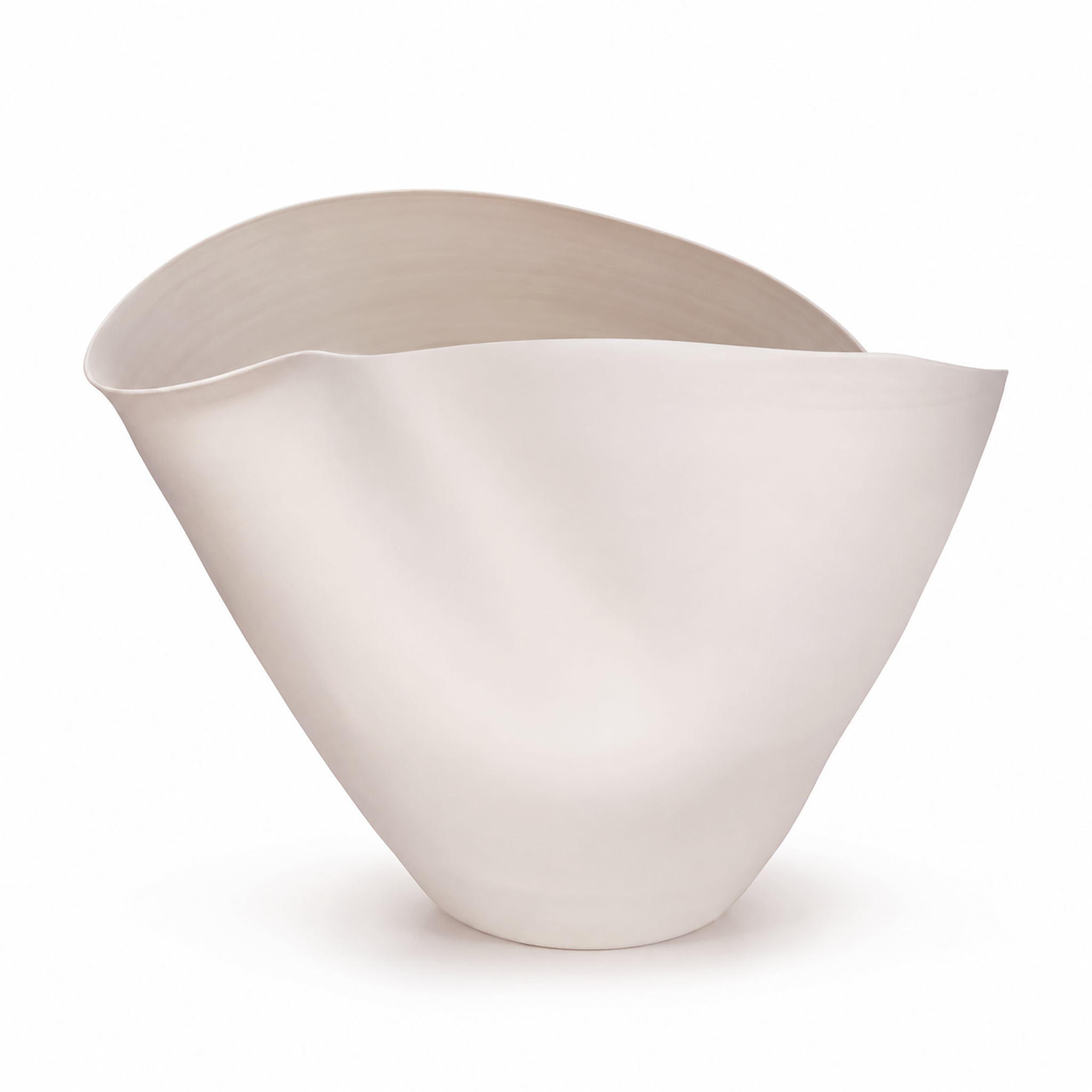 MIKA Sculptural Vase White 35cm