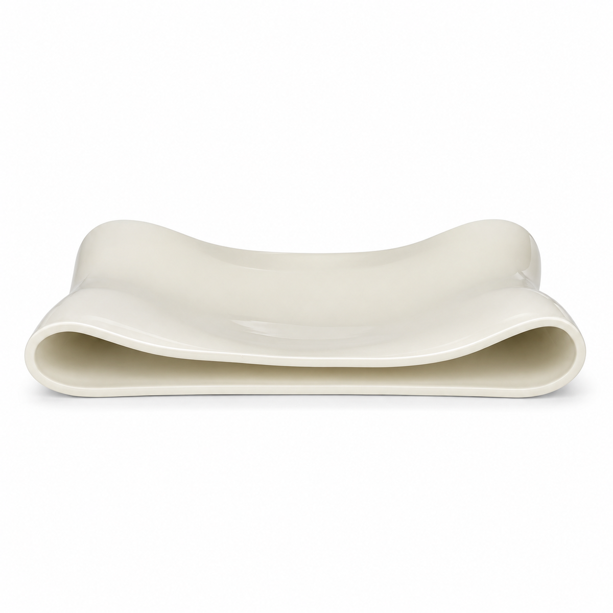 Dora Fruit Bowl White Gloss Finish 40cm