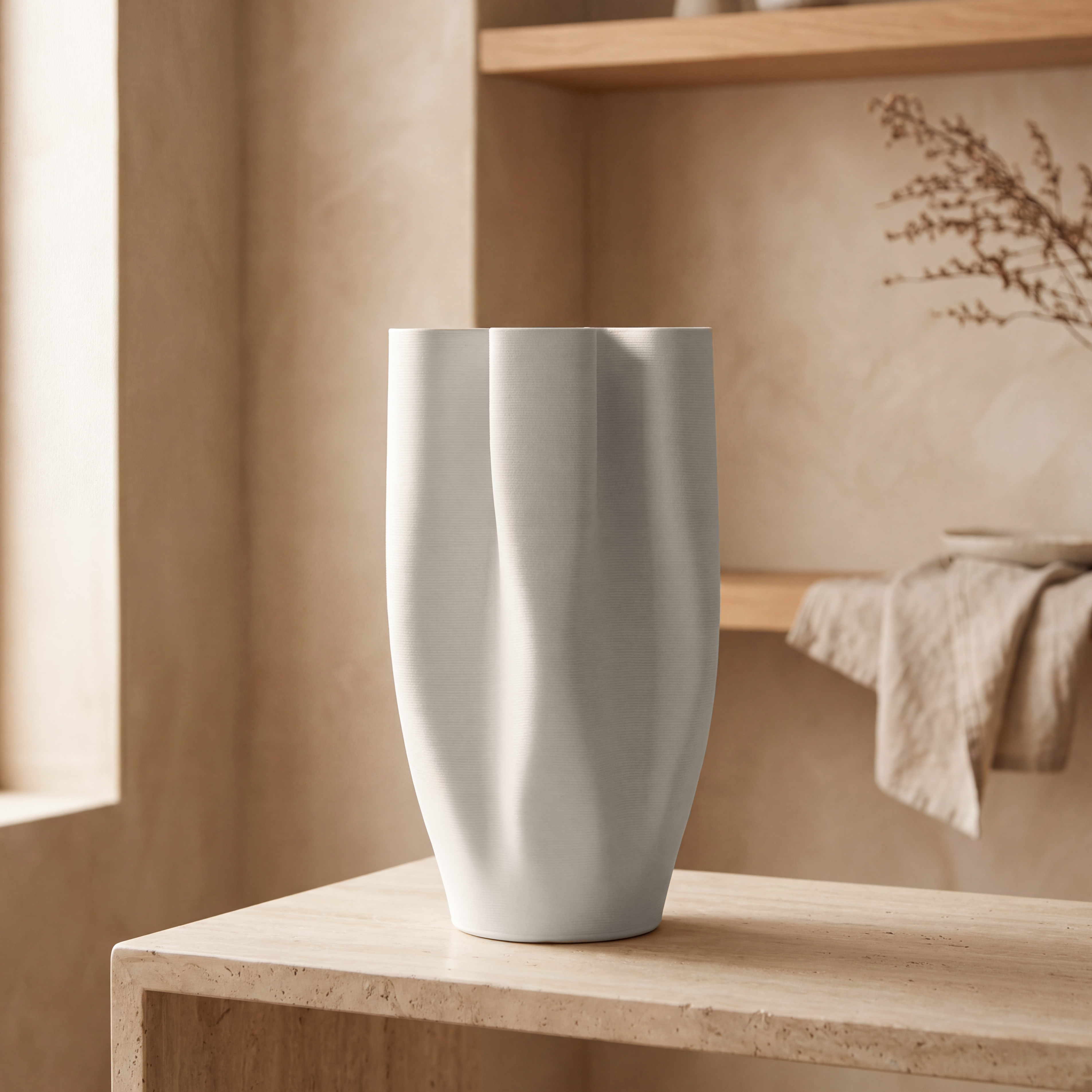AURORA White Vase  Small 28cm