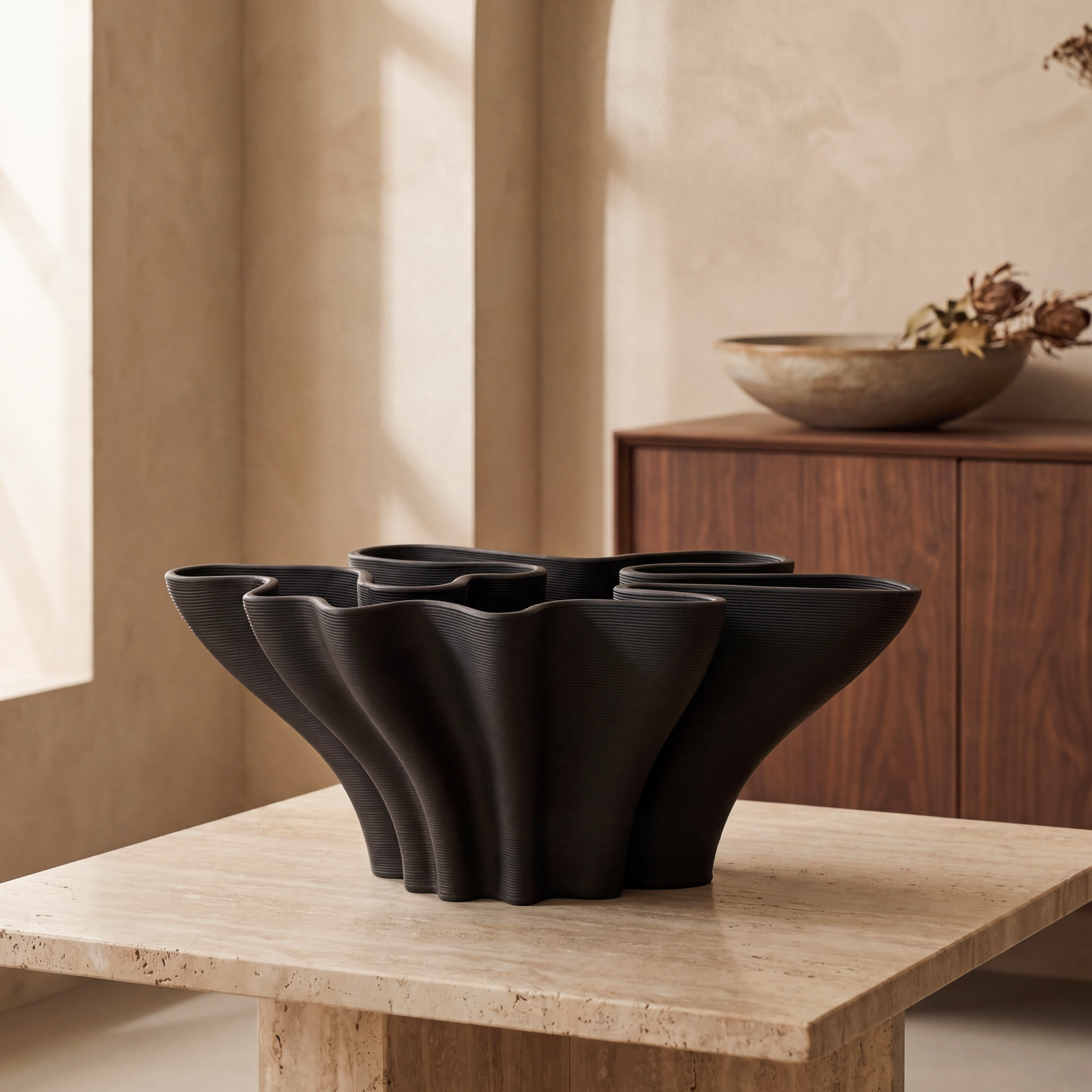 BLOSSOM Vase Medium Black 35cm