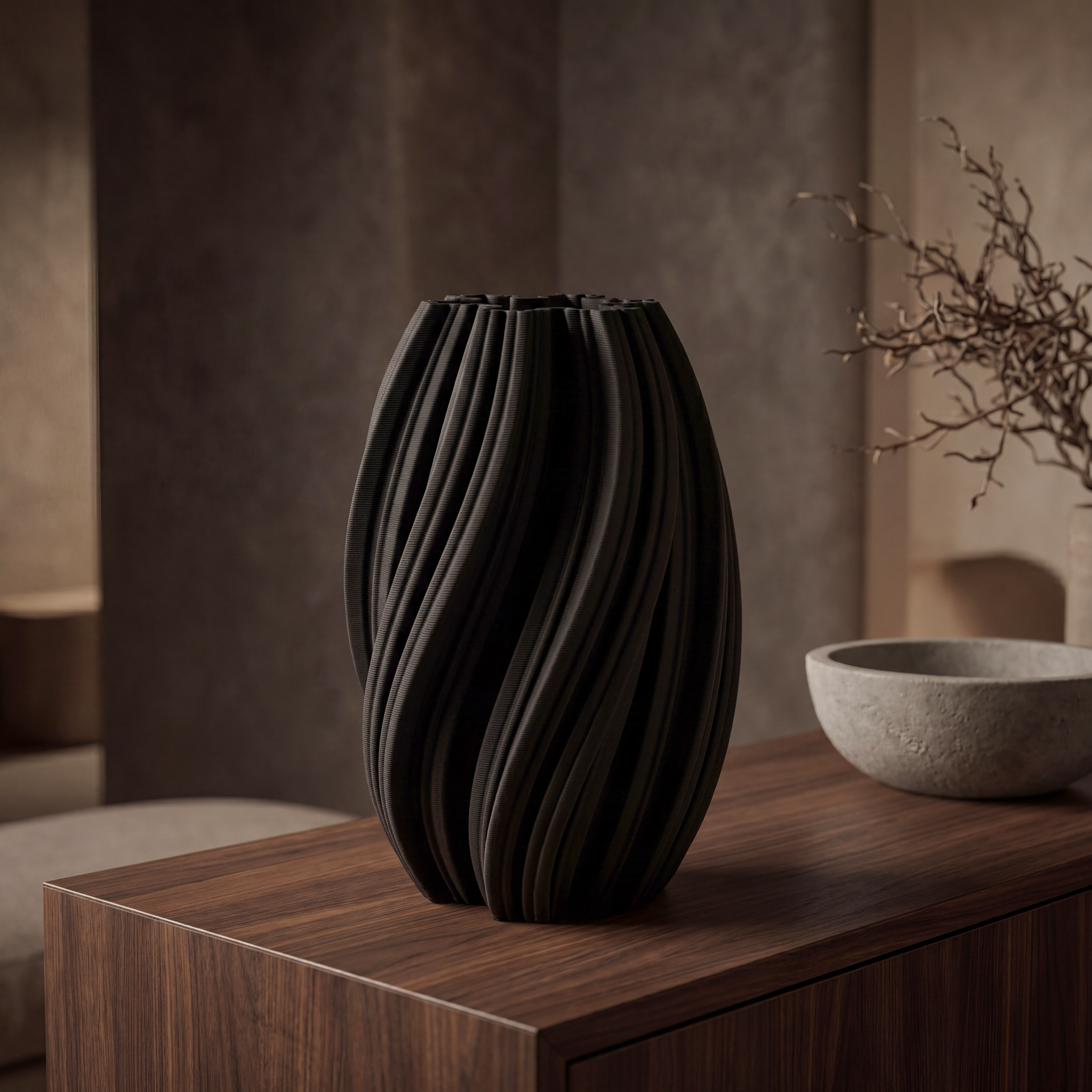 EMMA Black Vase 31cm