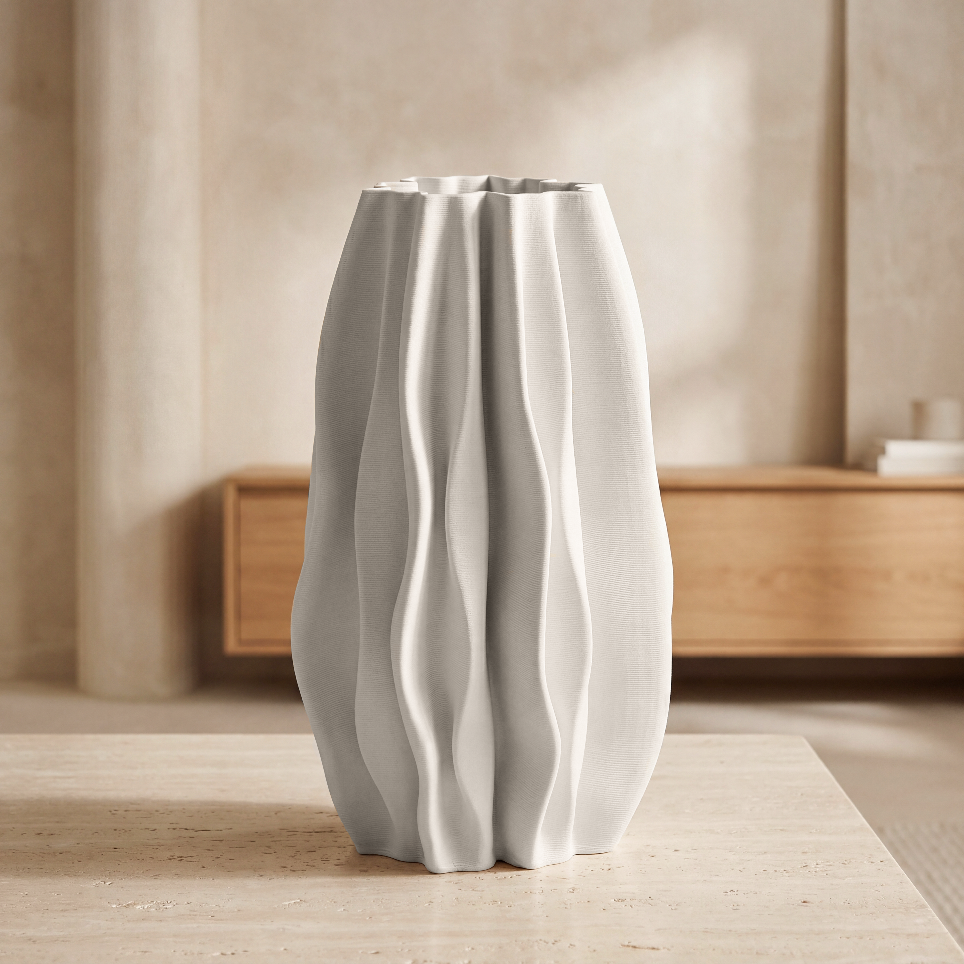 FERN White Vase 30cm
