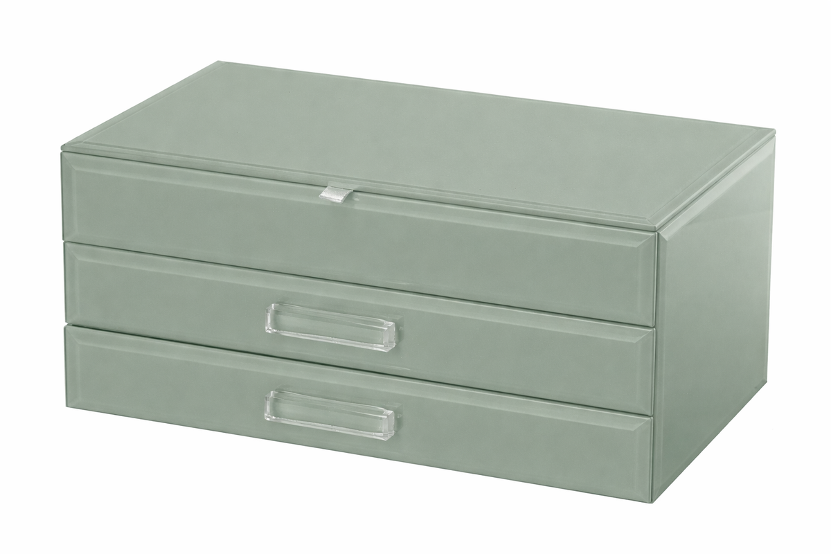 GABRIELLA Olive Green Medium Jewellery Box