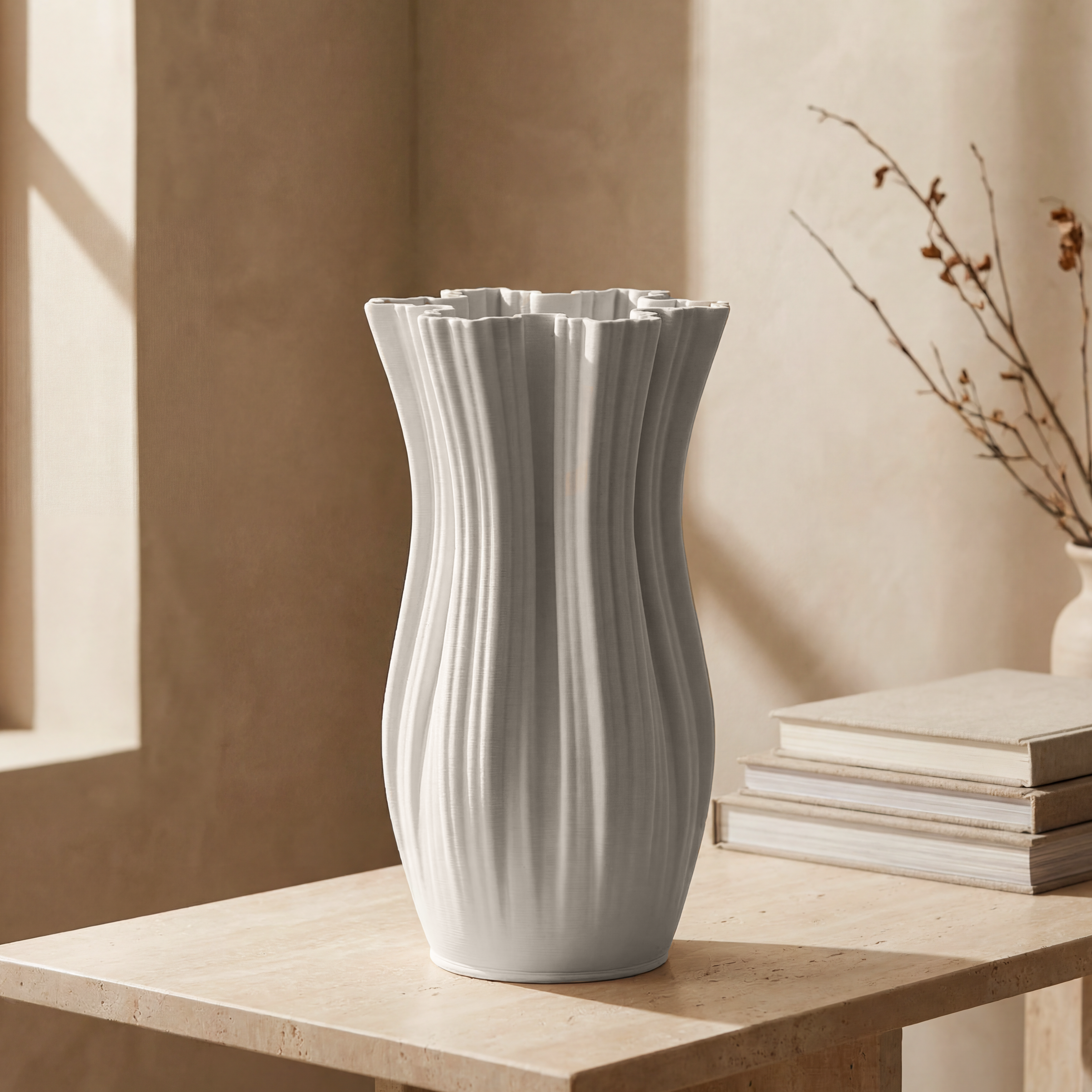 GEMMA White Vase 36cm